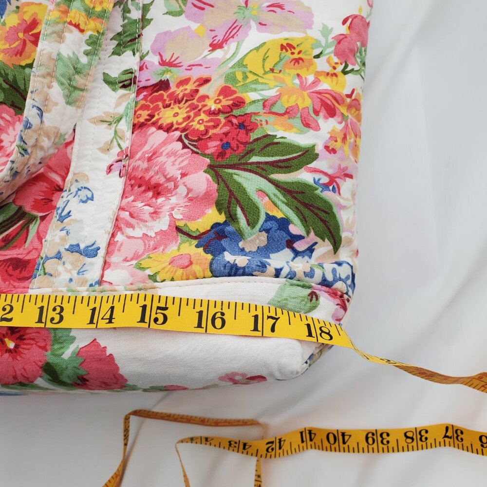RARE Vintage Ralph Lauren “Melissa on White” Floral Cotton Tote! XL - Picture 12 of 16